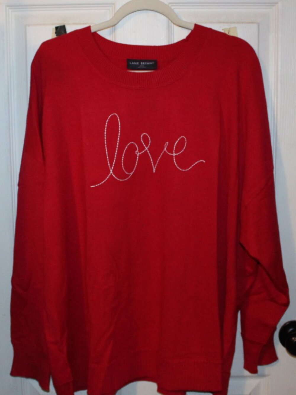 NWT Lane Bryant "LOVE" sweater, 26/28 Darling!!!